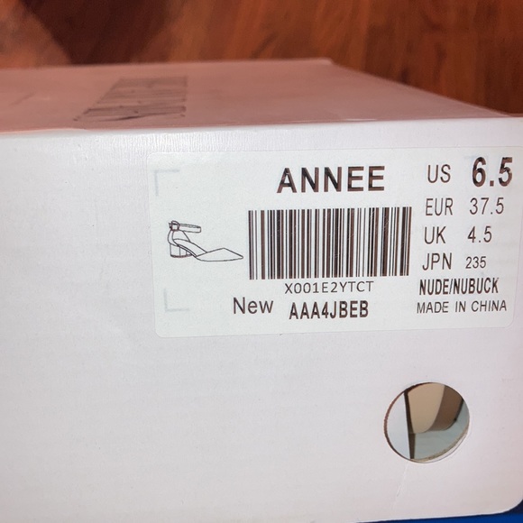 Dreampairs tan nude heels with ankle strap and point toe - Picture 5 of 5